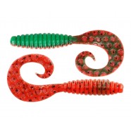 Силіконова приманка для риболовлі, ZEOX Comma Grub, довжина 3,4 дюймів, 7шт/уп, колір №204 GRPP